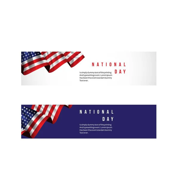 アメリカ国民の日ベクトルテンプレートデザインイラスト — ストックベクタ