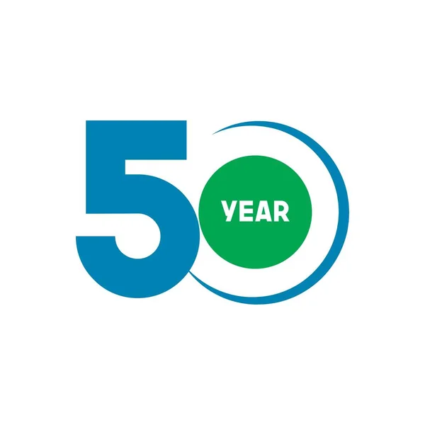 50 años Aniversario Vector Plantilla Diseño Ilustración — Vector de stock