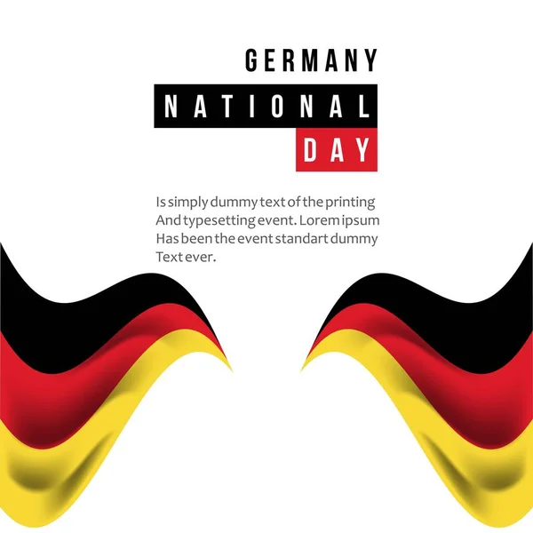 Alemania Día Nacional Vector Plantilla Diseño Ilustración — Vector de stock