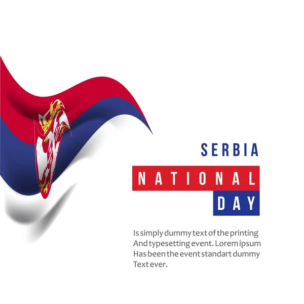 Serbia National Day Vector Template Design Illustration — Stock Vector