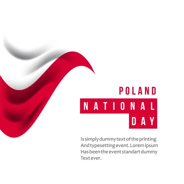 Poland National Day Vector Template Design Illustration — Stock Vector