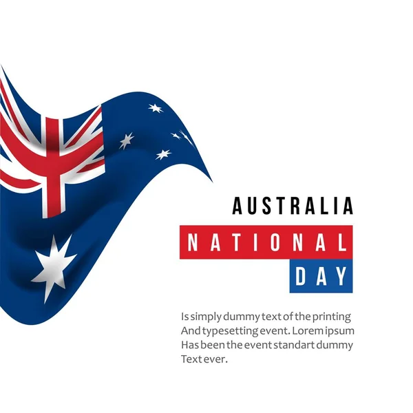 Australia National Day Vector Template Design Illustration — Stock Vector