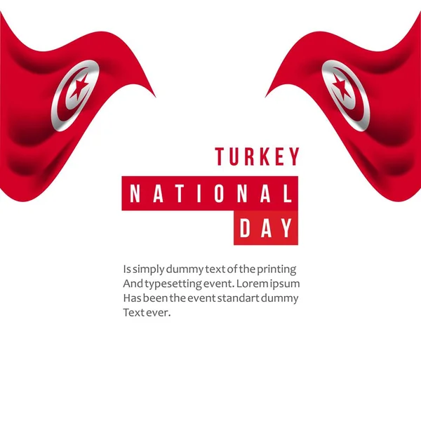 stock vector Turkey National Day Vector Template Design Illustration