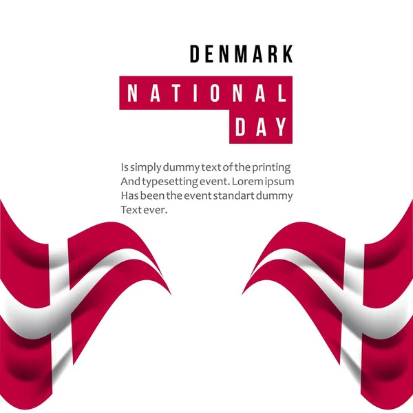 Denmark National Day Vector Template Design Illustration — Stock Vector