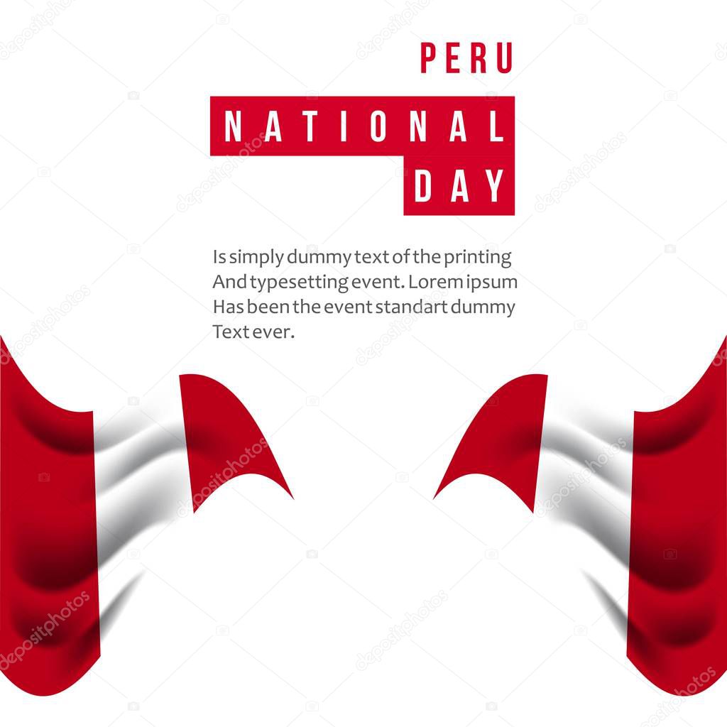 Peru National Day Vector Template Design Illustration