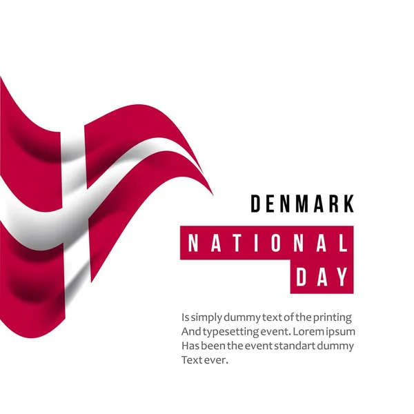 デンマーク国民の日ベクトルテンプレートデザインイラスト — ストックベクタ