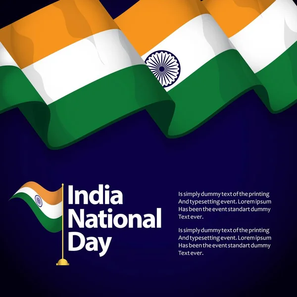 India National Day Vector Template Design Illustration