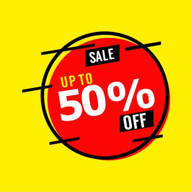 Vector Template Design Illustration'da %50'ye varan indirim