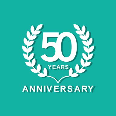 50 Yıl Dönümü Vektör Şablonu Tasarım İllüstrasyon