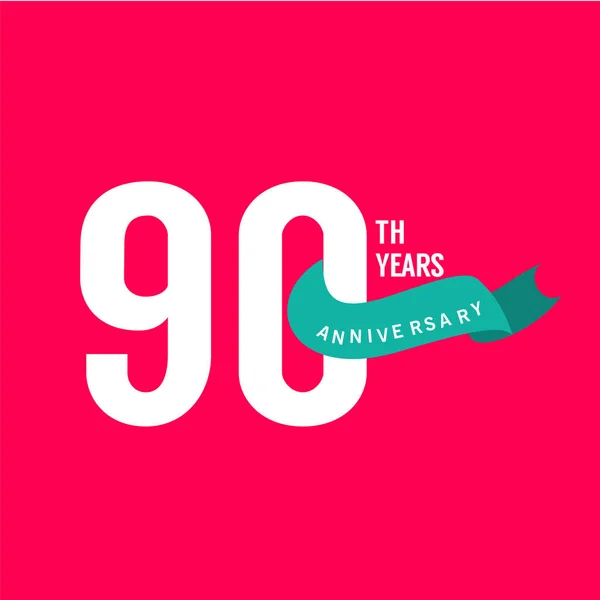 90 Anos Anniversary Vector Template Design Ilustração — Vetor de Stock