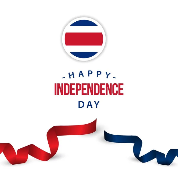 Happy Costa Ricová den nezávislosti návrh šablony ilustrace obrázek — Stockový vektor
