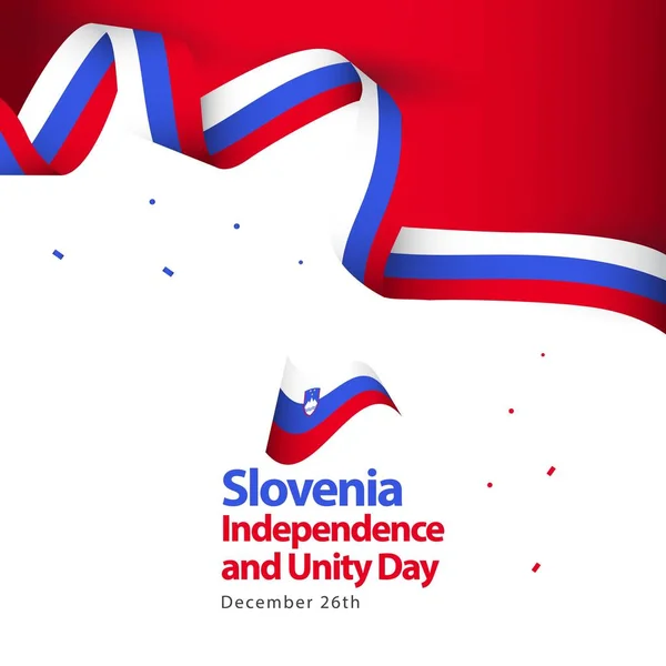 Eslovénia Independência e unidade Dia Vector Modelo Design Ilustração — Vetor de Stock