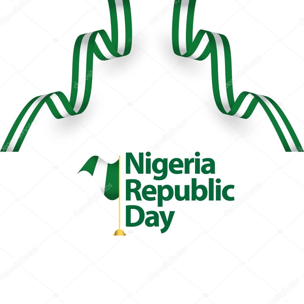 Nigeria Republic Day Vector Template Design Illustration
