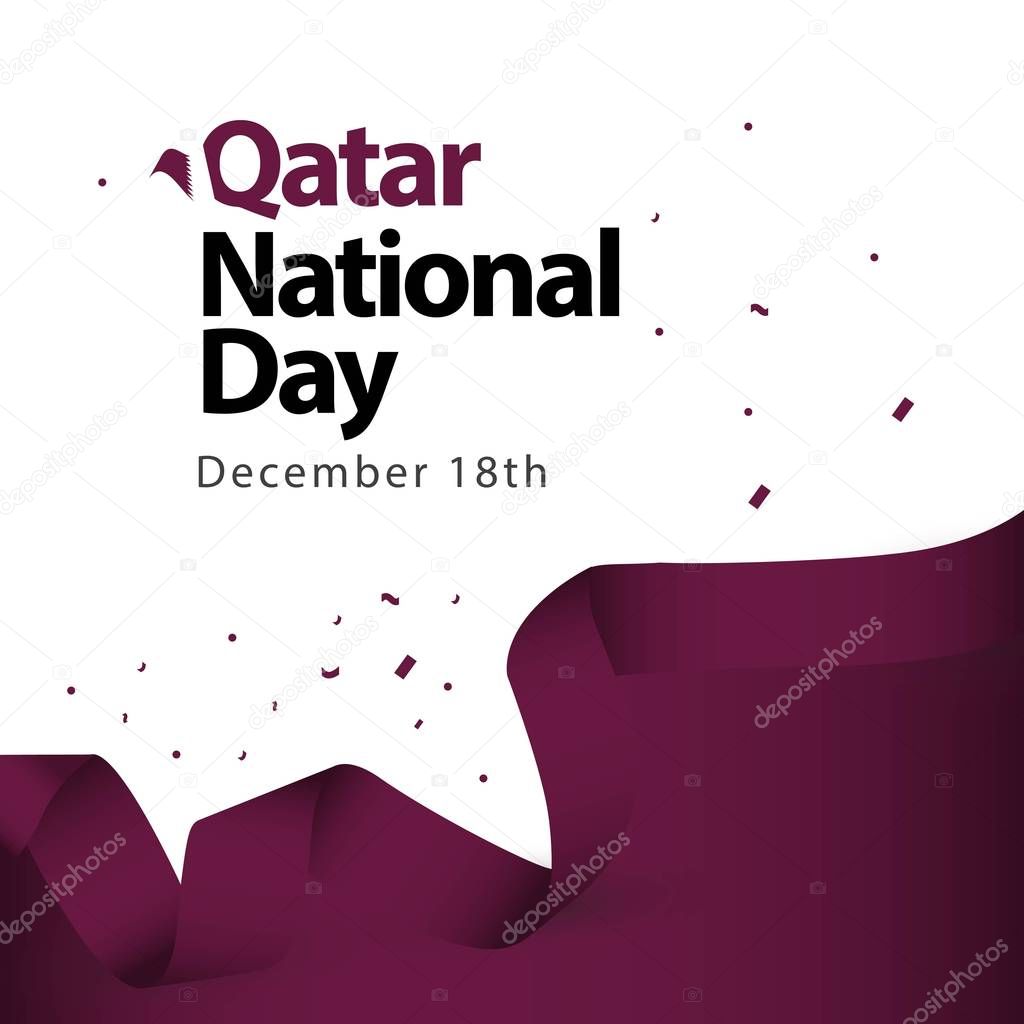 Qatar National Day Vector Template Design Illustration