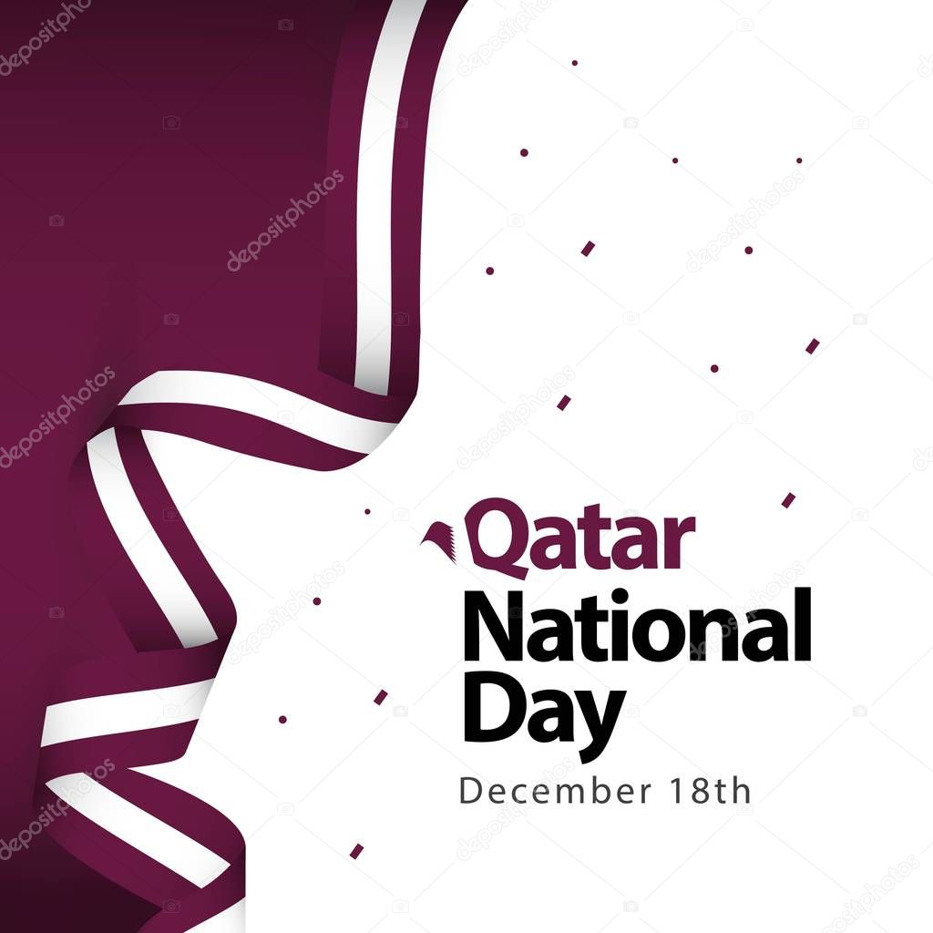 Qatar National Day Vector Template Design Illustration