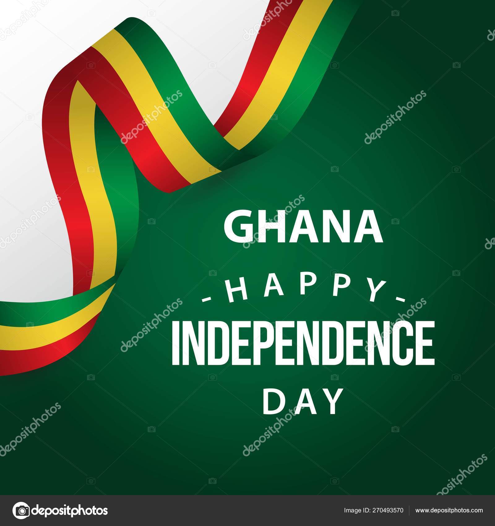 Happy Ghana Independence Day Vector Template Design Illustration Stock