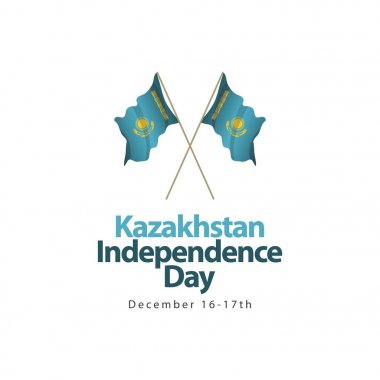 Kazakistan Bağımsızlık Günü Vektör Şablonu Tasarım İllüstrasyon