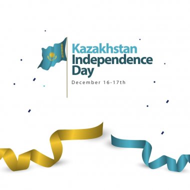 Kazakistan Bağımsızlık Günü Vektör Şablonu Tasarım İllüstrasyon
