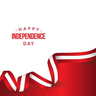 Happy Austria Independence Day Vektör Şablonu Tasarım İllüstrasyon