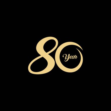 Seksen Yıl Yıldönümü Vektör Şablonu Tasarım Çizimi