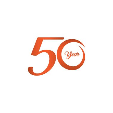 50 Yıl Yıldönümü Vektör Şablonu Tasarım İllüstrasyonu