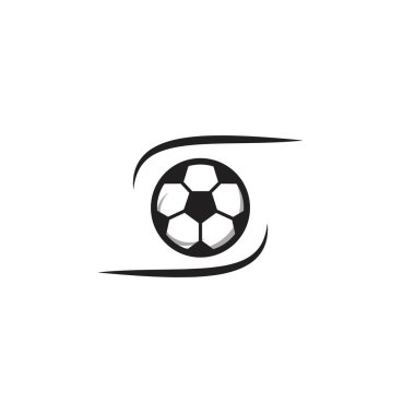 Futbol Topu Vektör Şablonu Tasarım İllüstrasyon