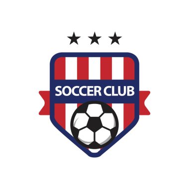 Futbol Kulübü Logo Vektör Şablon tasarım Illüstrasyon