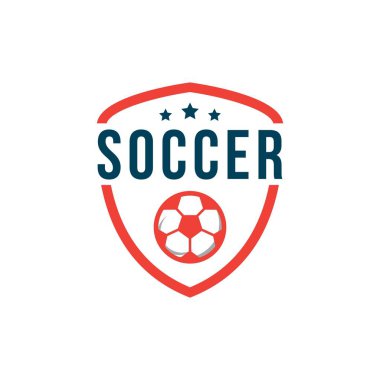 Futbol Kulübü Logo Vektör Şablon tasarım Illüstrasyon