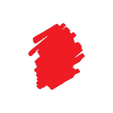 Kırmızı Fırça Vektör Şablonu Tasarım İllüstrasyon