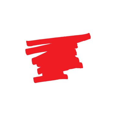 Kırmızı Fırça Vektör Şablonu Tasarım İllüstrasyon