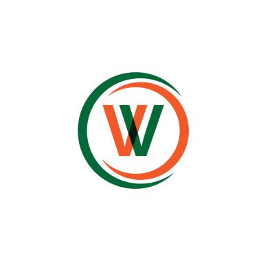 W Company Logo Vektör Şablon tasarım illüstrasyon