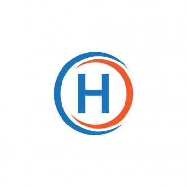 H Şirket Logo Vektör Şablon Tasarım İllüstrasyon