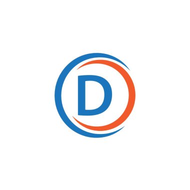 D Şirket Logo Vektör Şablon tasarım çizimi
