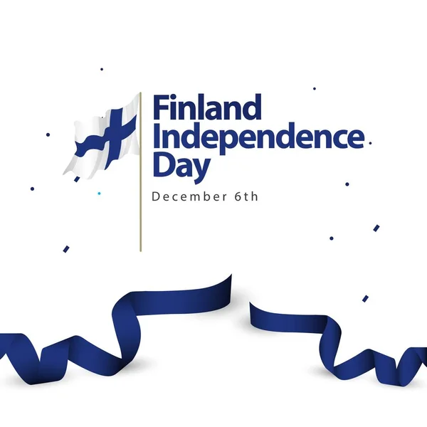 Finnland Unabhängigkeit Tag Vektor Vorlage Design Illustration — Stockvektor