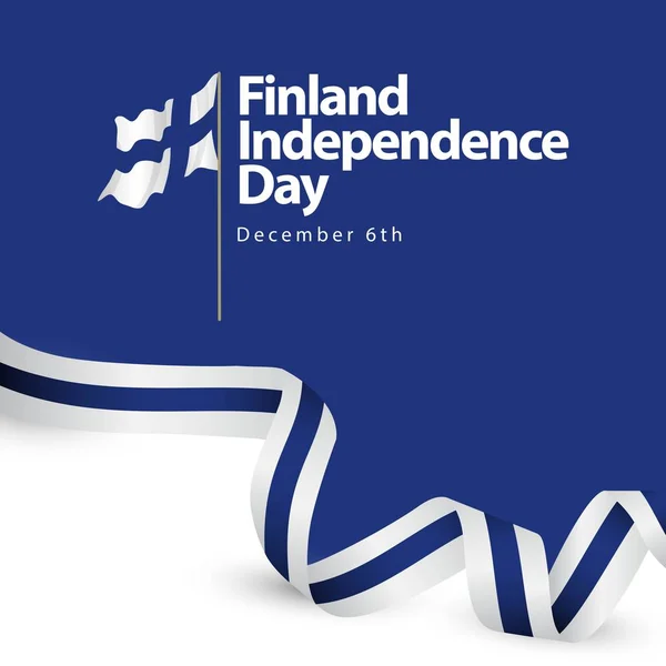 Finnland Unabhängigkeit Tag Vektor Vorlage Design Illustration — Stockvektor