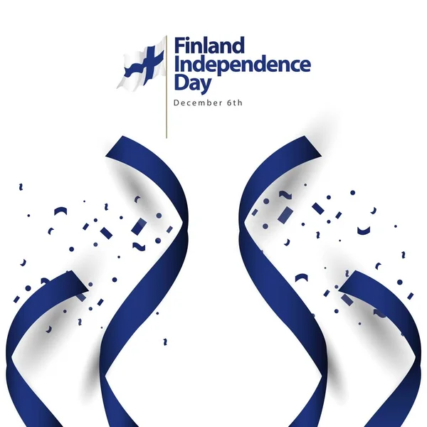 Finská šablona dne nezávislosti návrh šablony ilustrace — Stockový vektor