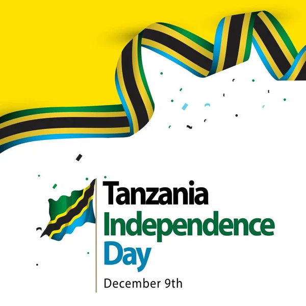 Návrh dne nezávislosti Tanzanie ilustrace návrhu šablony — Stockový vektor