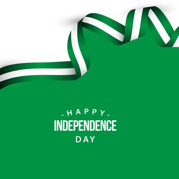 ハッピーナイジェリア独立記念日ベクトルテンプレートデザインイラスト — ストックベクタ