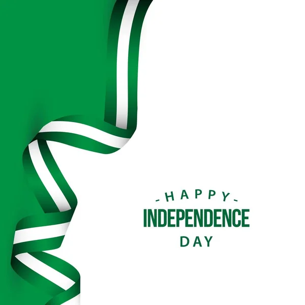 ハッピーナイジェリア独立記念日ベクトルテンプレートデザインイラスト — ストックベクタ
