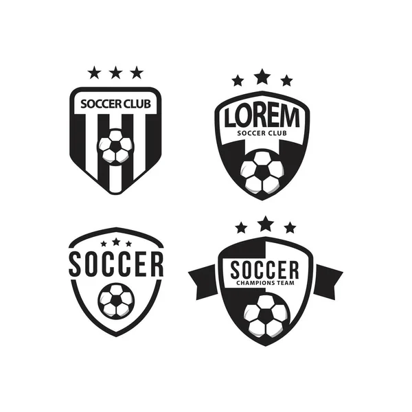 Soccer Club Logo Set Vector Template Design Illustration Stock Image