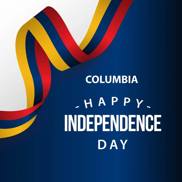 Happy Columbia návrh den nezávislosti design šablony ilustrace — Stockový vektor