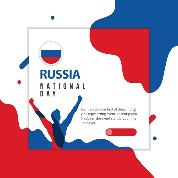 Glücklich Russland nationalen Tag Vektor Vorlage Design Illustration — Stockvektor