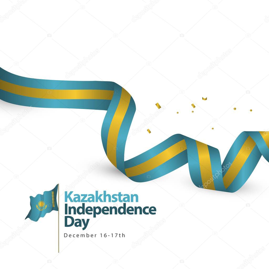 Kazakhstan Independence Day Vector Template Design Illustration