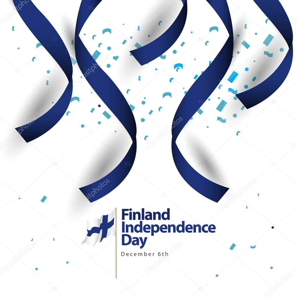 Finland Independence Day Vector Template Design Illustration