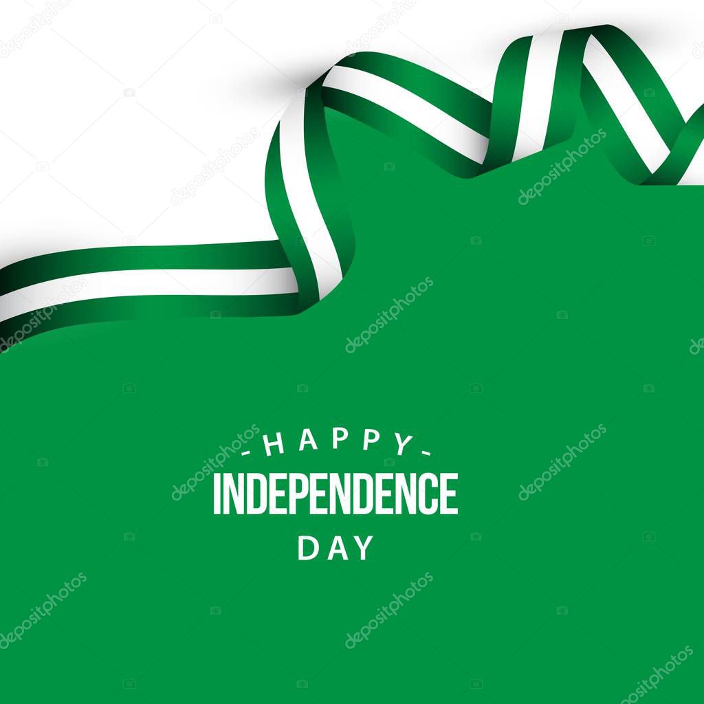 Happy Nigeria Independence Day Vector Template Design Illustration