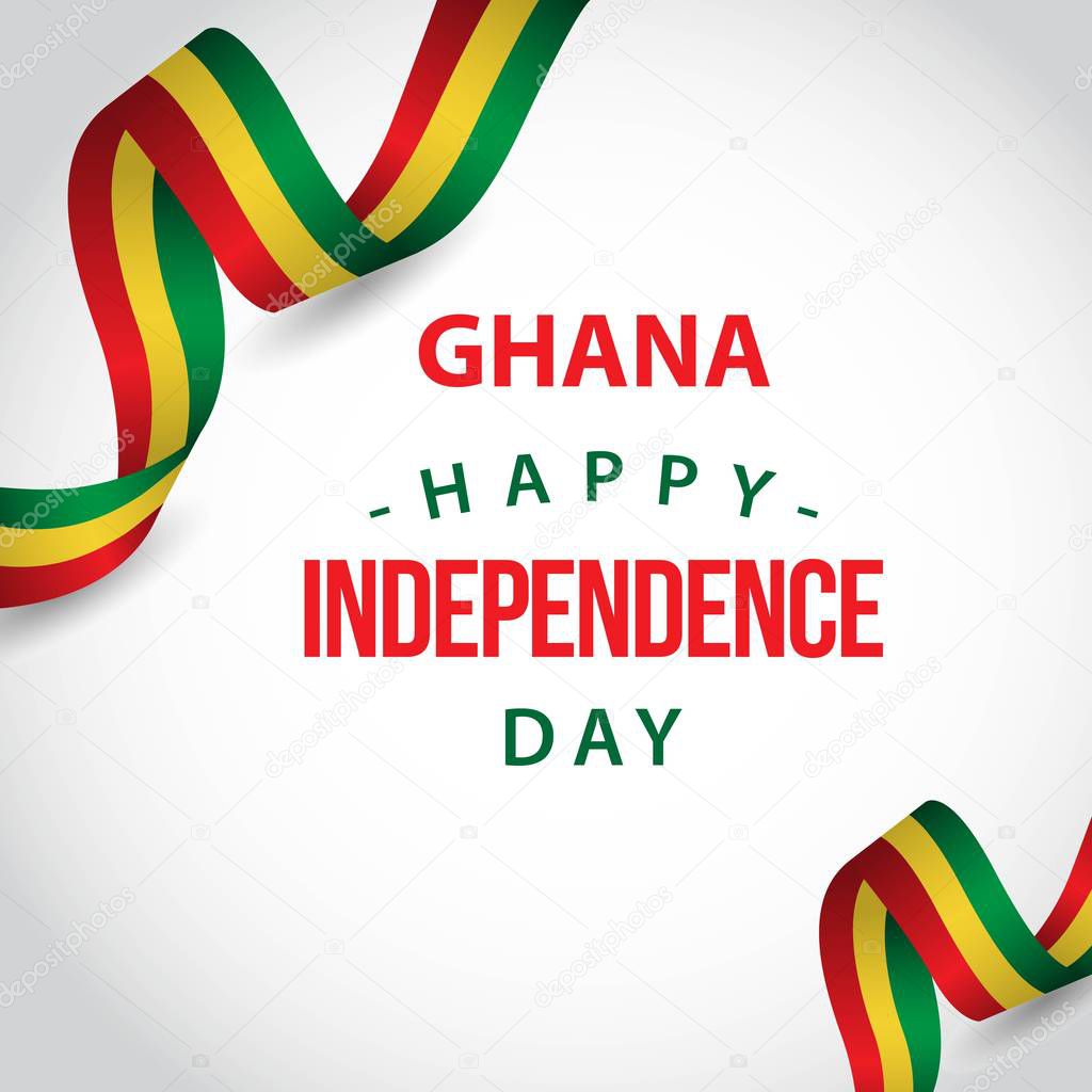 Happy Ghana Independence Day Vector Template Design Illustration
