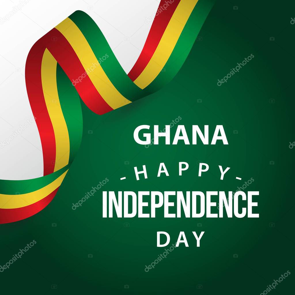 Happy Ghana Independence Day Vector Template Design Illustration