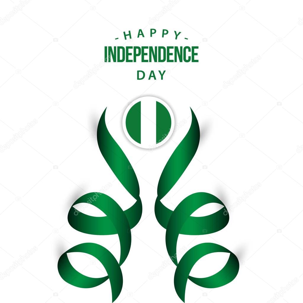 Happy Nigeria Independence Day Vector Template Design Illustration