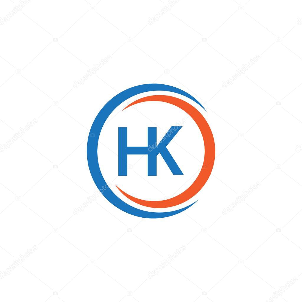 HK Company Logo Vector Template Design Illustration