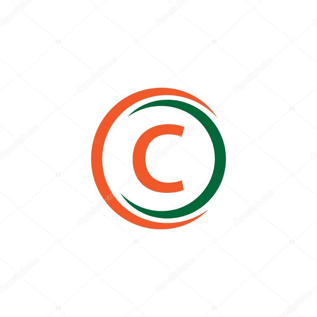 C Company Logo Vector Template Design Illustration